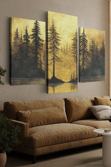 Wallity Set de 3 Pinturas Decorativas en Lienzo Multicolor Wallity Set de 3 Pinturas Decorativas en Lienzo Multicolor